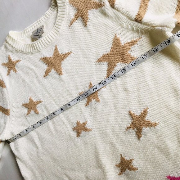 St. John's Bay Women's 100% Acrylic Knit Star Pattern Sweater in Size PM - Picture 9 of 10